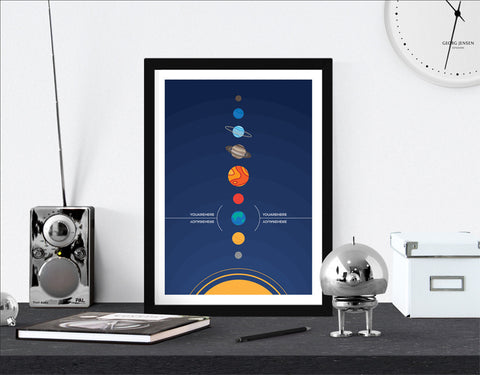 Our Solar System, You Are Here Art Print