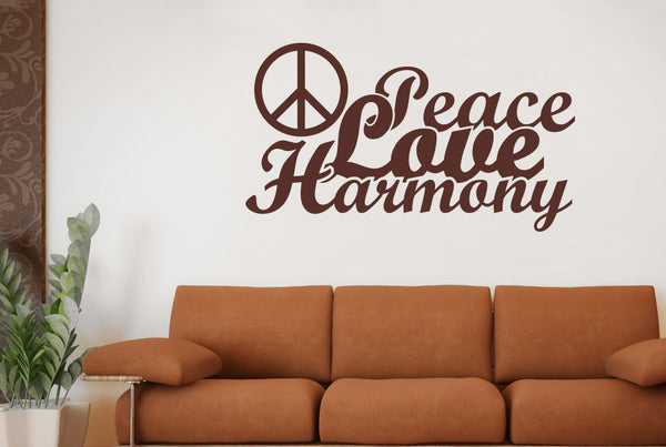 Peace Love Harmony Wall Sticker