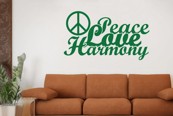 Peace Love Harmony Wall Sticker