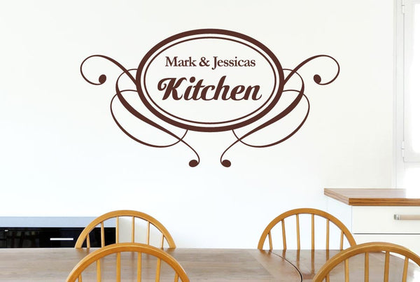 Personalised Kitchen Round Vintage Wall Sticker