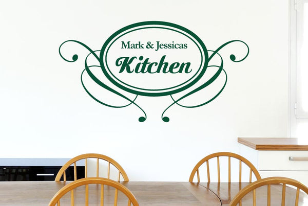 Personalised Kitchen Round Vintage Wall Sticker