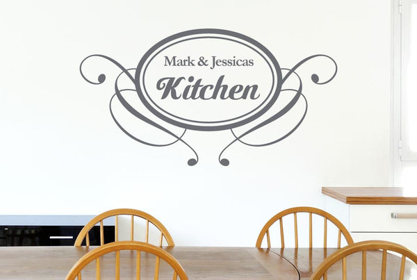 Personalised Kitchen Round Vintage Wall Sticker