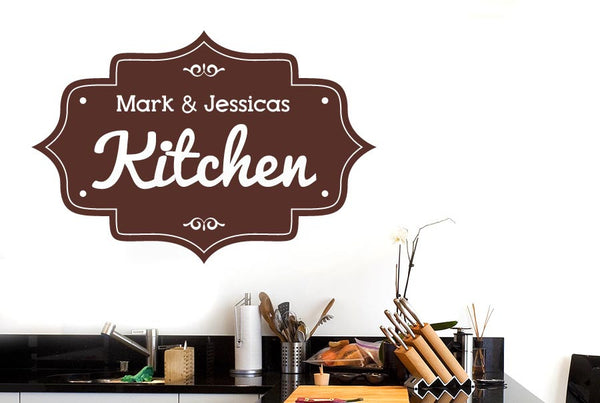 Personalised Kitchen Vintage Sign Wall Sticker