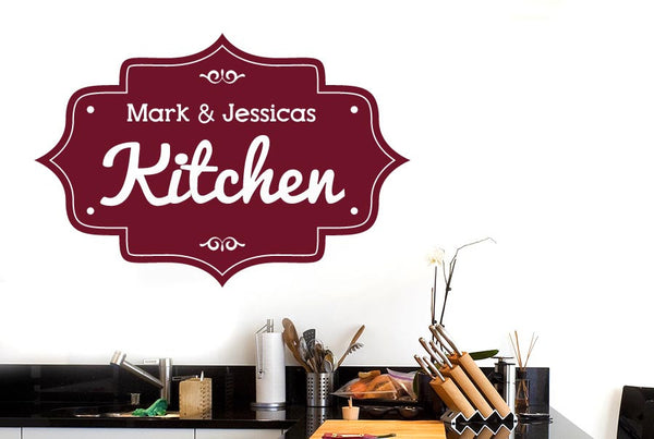 Personalised Kitchen Vintage Sign Wall Sticker
