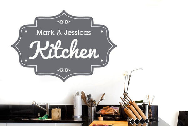 Personalised Kitchen Vintage Sign Wall Sticker