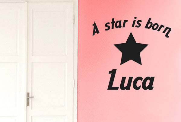 Personalised A Star Is Born Wall Sticker