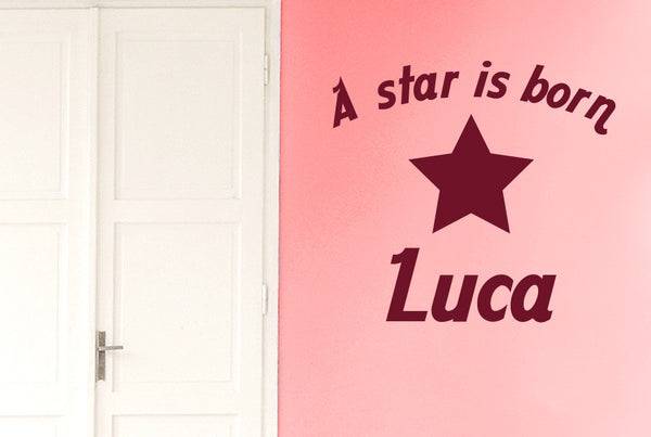 Personalised A Star Is Born Wall Sticker