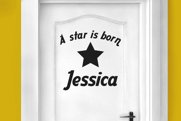 Personalised A Star Is Born Door Room Sticker