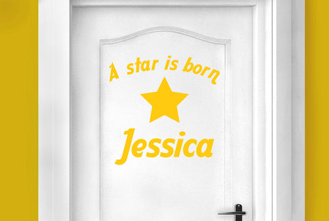 Personalised A Star Is Born Door Room Sticker