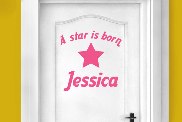 Personalised A Star Is Born Door Room Sticker