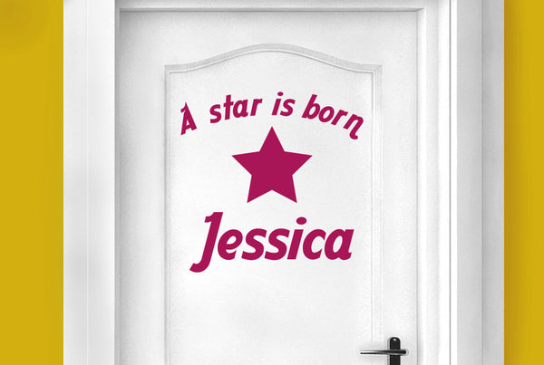 Personalised A Star Is Born Door Room Sticker