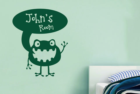 Personalised Alien Kids Room Sign Wall Sticker