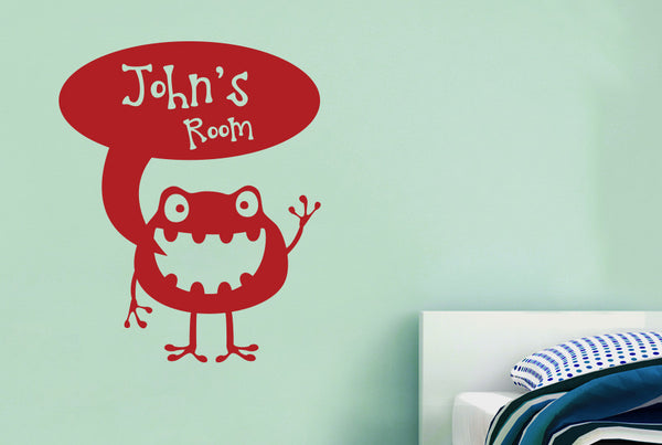 Personalised Alien Kids Room Sign Wall Sticker