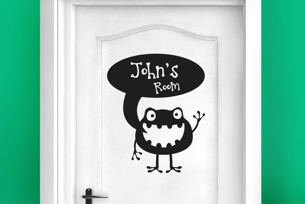 Personalised Alien Kids Room Sign Door Room Sticker