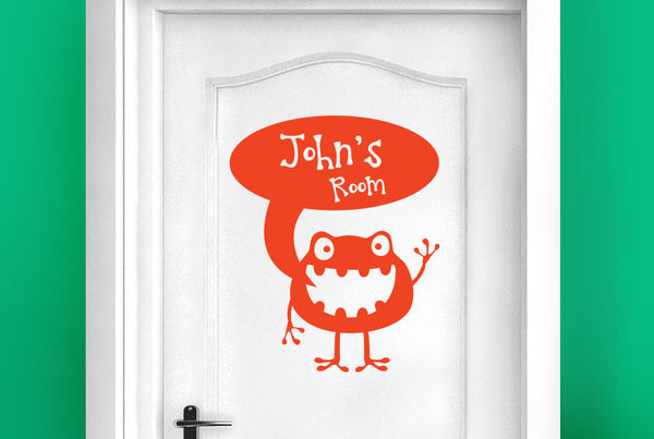 Personalised Alien Kids Room Sign Door Room Sticker