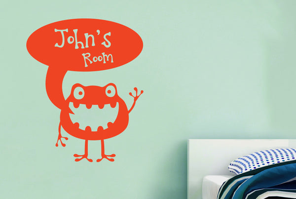 Personalised Alien Kids Room Sign Wall Sticker