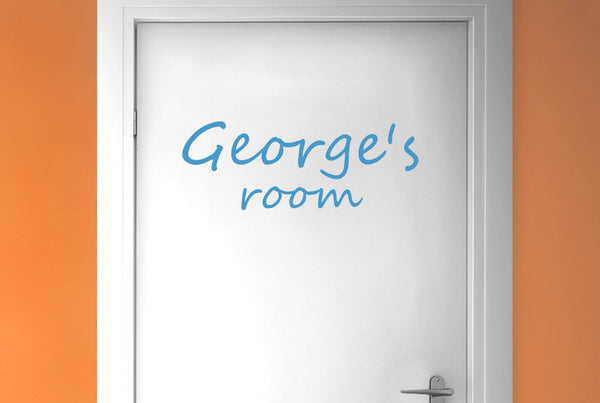 Personalised Hand Written Door Room Sticker