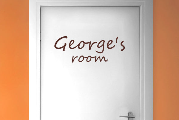 Personalised Hand Written Door Room Sticker