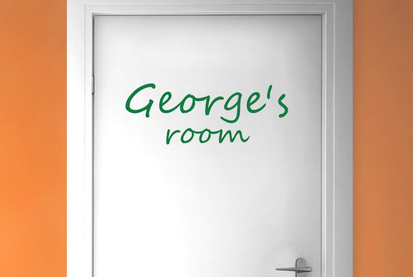 Personalised Hand Written Door Room Sticker