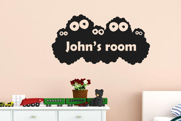 Personalised Kids Room Monster Wall Sticker