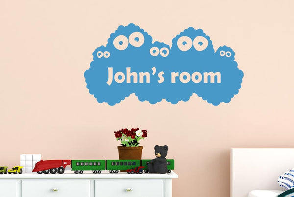 Personalised Kids Room Monster Wall Sticker