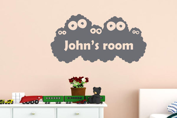 Personalised Kids Room Monster Wall Sticker