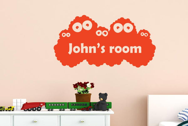Personalised Kids Room Monster Wall Sticker
