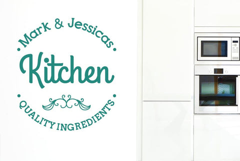 Personalised Kitchen Premium Ingredients Wall Sticker
