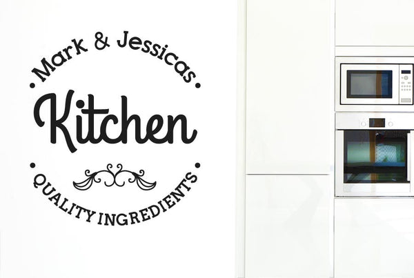 Personalised Kitchen Premium Ingredients Wall Sticker