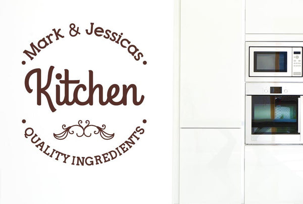 Personalised Kitchen Premium Ingredients Wall Sticker