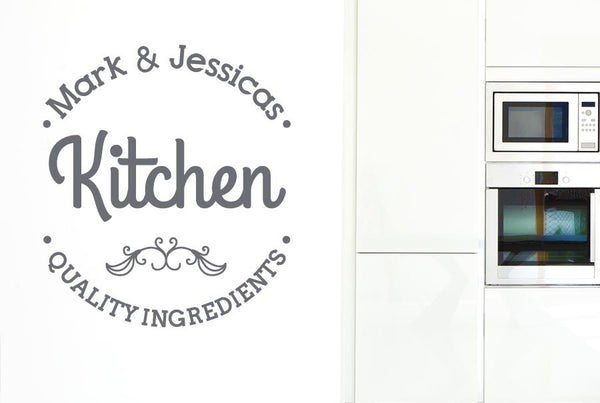 Personalised Kitchen Premium Ingredients Wall Sticker