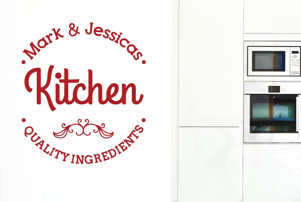 Personalised Kitchen Premium Ingredients Wall Sticker