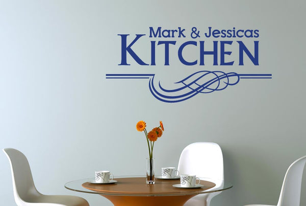 Personalised Kitchen Underlined Wall Sticker