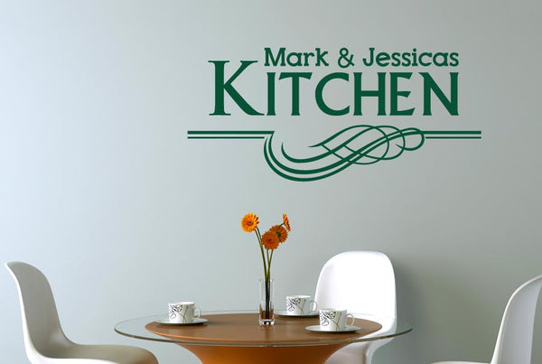 Personalised Kitchen Underlined Wall Sticker