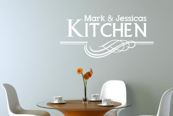 Personalised Kitchen Underlined Wall Sticker