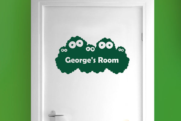 Personalised Monster Kids Door Room Sticker
