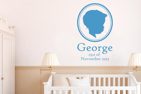 Personalised Name And Babys Birth Date Wall Sticker
