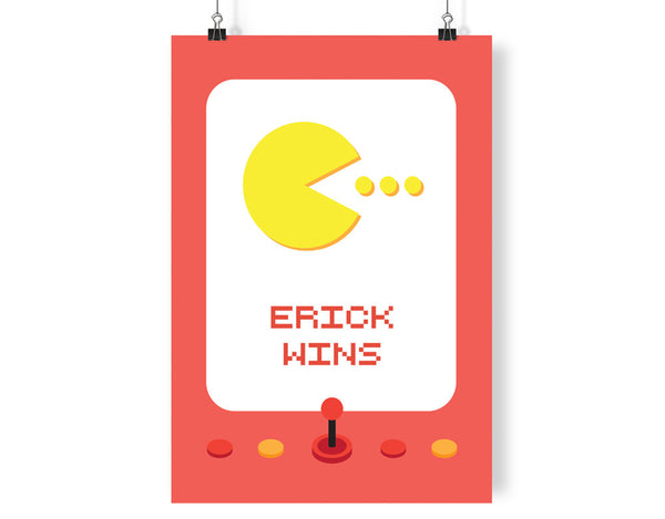 Personalised Pac Man Arcade Machine Art Print