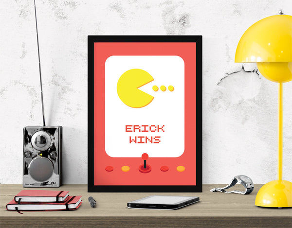 Personalised Pac Man Arcade Machine Art Print