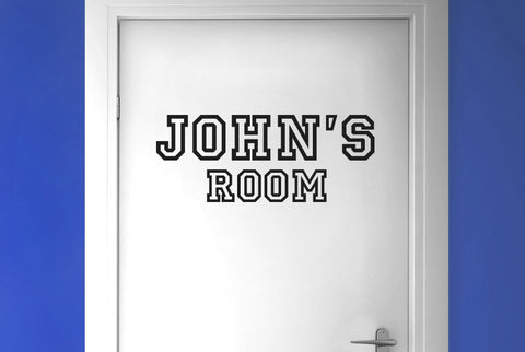 Personalised Sports Door Room Sticker