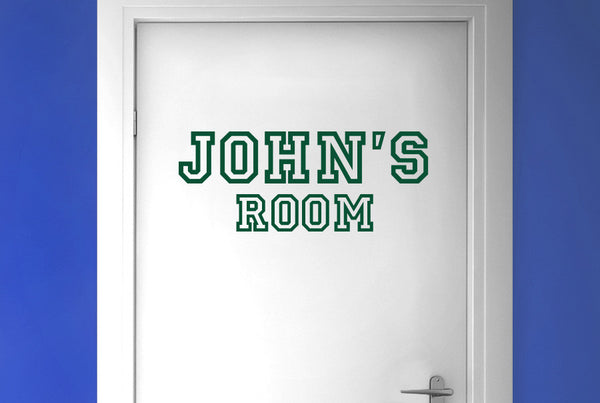 Personalised Sports Door Room Sticker