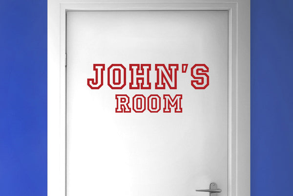 Personalised Sports Door Room Sticker