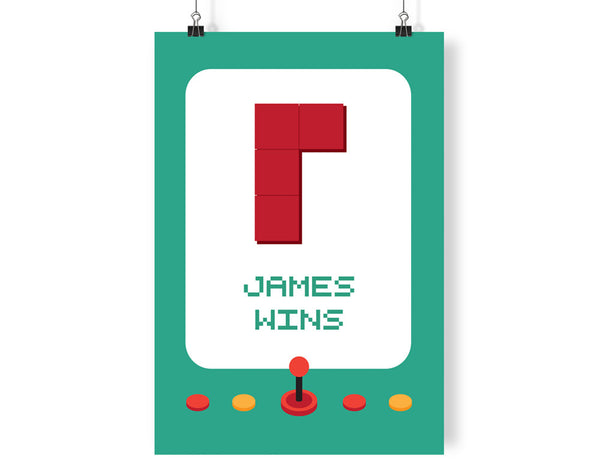 Personalised Tetris Arcade Machine Art Print