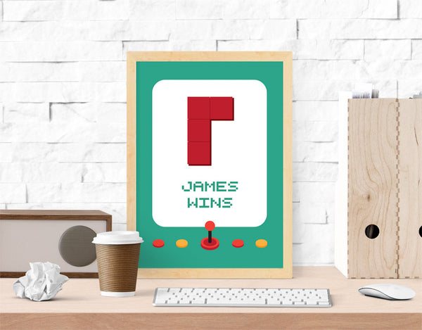 Personalised Tetris Arcade Machine Art Print