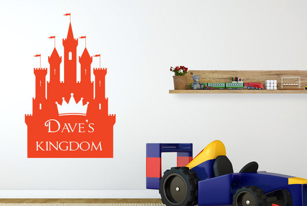 Personalised Kingdom Boys Room Wall Sticker
