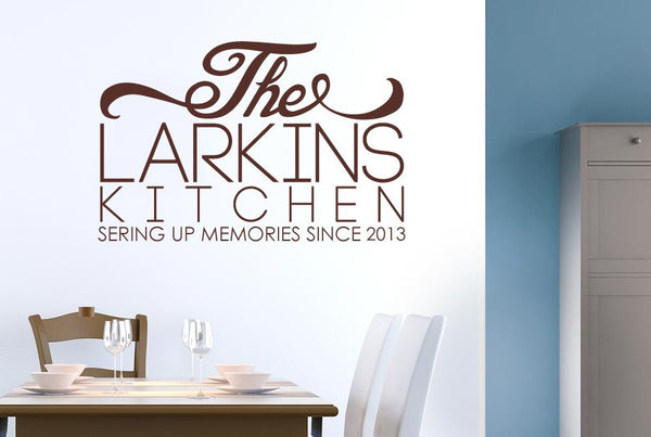 Personalised Family Name Kitchen Sign Wall Sticker