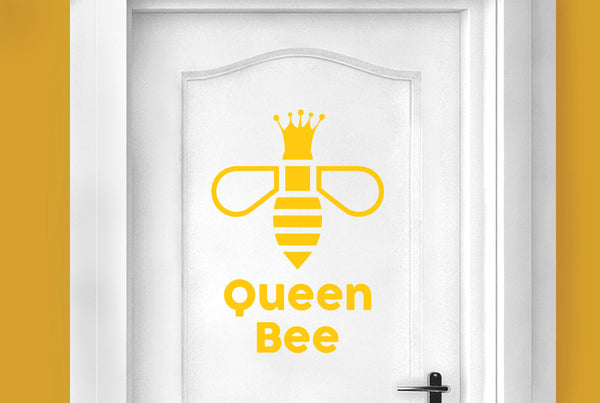 Queen Bee Door Room Sticker