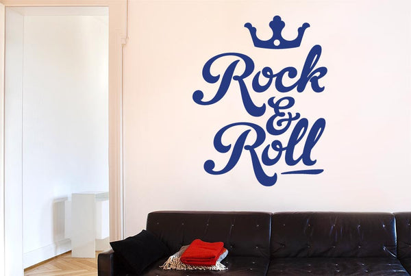 Rock And Roll Crown Wall Sticker