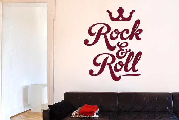 Rock And Roll Crown Wall Sticker