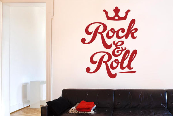 Rock And Roll Crown Wall Sticker